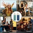 thumbnail image 5 of 2 vasos de cristal, botella de agua, pajita, funda protectora de silicona, funda de bambú, sin BPA., 5 of 5