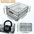thumbnail image 2 of Universal Folding Bike Basket with PU Liner Bag – Waterproof Cover &  Net | Front/Rear Mount Bicycle Basket for Adults – Rear Bike Basket for Groceries, Pets, and More, 2 of 7