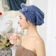 thumbnail image 2 of Moyic Envoltura de toalla de microfibra para secar el cabello con gorro de ducha con lazo, turbante para el cabello, gorro envolvente para el cabello, Juegos de accesorios de baño azul Moyic HA1838-02, 2 of 6