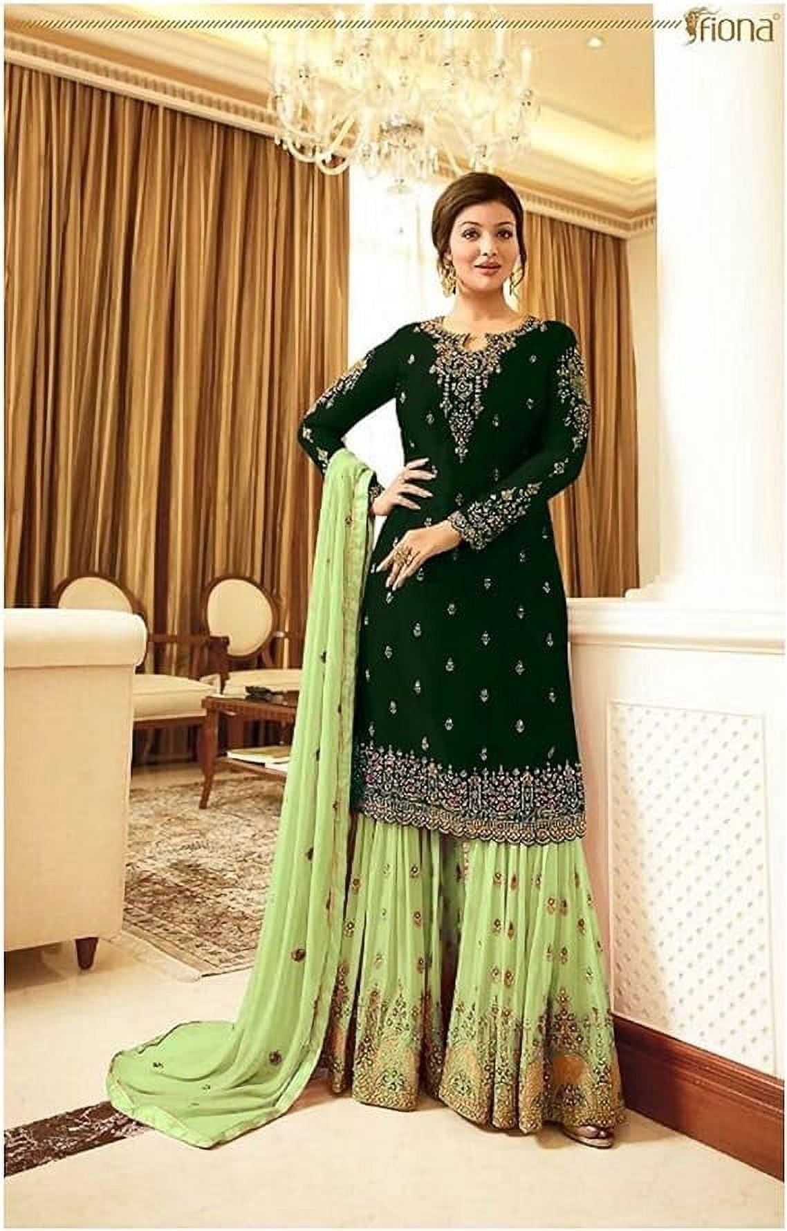 We Designer Pakistani Indian Designer Ready To Wear Heavy Embroidery Work Shalwar Kameez Palazzo Suits (, Alpha, One Size, Regular, Regular, Choice 1) at Amazon Women's Clothing store