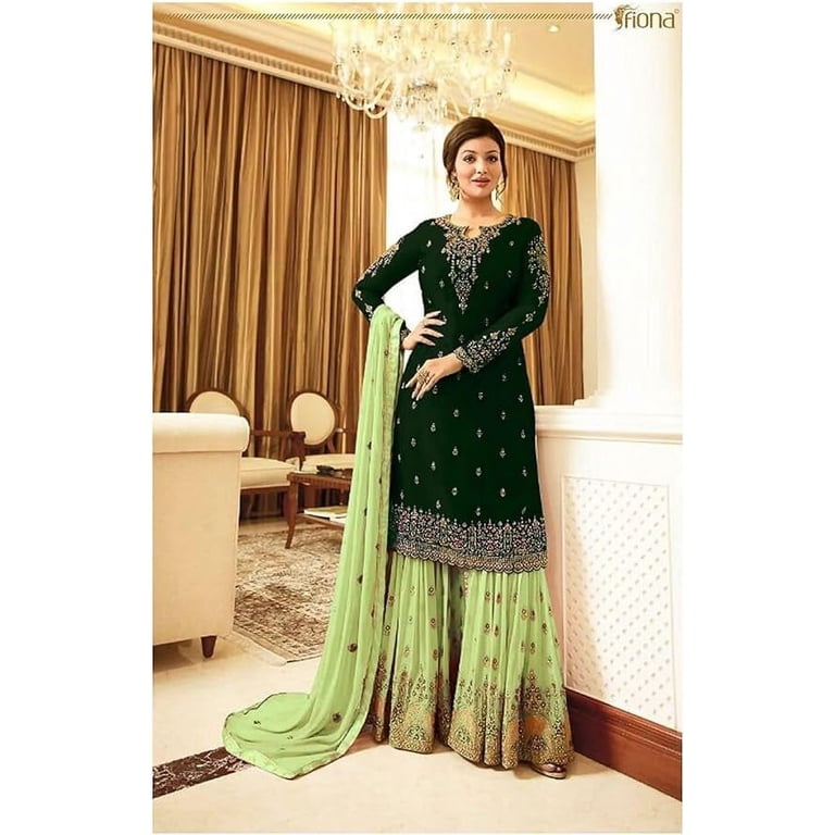 sharara dress green Emerald green sharara set main image 1