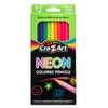 Cra-Z-Art Neon Colored Pencils, Multicolor 12 Count, Beginner Child Ages 4 and up, Back to School