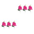 thumbnail image 3 of Injueey 3 uds de plástico orquídeas Phalaenopsis simuladas cuádruple rosa roja 2piezas, 3 of 6