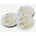 thumbnail image 3 of Inkdotpot 100 Pack ThankYou From The New Wedding Favor Paper Tag Craft Real Gold Foil Hang Tag, 3 of 6