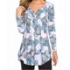 thumbnail image 2 of Puntoco Mujeres Moda Impreso Casual V-Cuello Manga Larga Camiseta Suelta Blusa tops Puntoco Puntoco-3935, 2 of 6