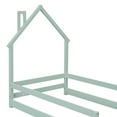 thumbnail image 7 of ARCTICSCORPION Montessori Kids Twin Size House-Shaped Headboard Wood Standard Beds, Light Green, 7 of 7
