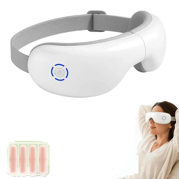 Eye Mask Massager,  Temperature Massager, 38°C-42°C Constant Temperature, 5 Modes & 180° Foldable, with USB Charging and Music Playback Function(1pc)