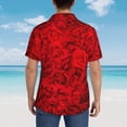 thumbnail image 6 of Daiia Red Rose Hawaiian Shirt for Men Gentle Cotton Regular Short Sleeve Casual-XX-Large, 6 of 9