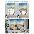 thumbnail image 4 of Beach Ocean Tie Up Curtains for Windows 63 Inch Length Balloon Curtains Kitchen Adjustable Balloon Window Shade Sunset Sea Waves Spray Sky Nature Landscape Tie Up Bathroom Curtain Window 42"x63", 4 of 6