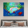 thumbnail image 4 of David Hockney Garden ii Canvas Poster Bedroom Decor Sports Landscape Office Room Decor Gift,Frame-style,08x12inch(20x30cm), 4 of 8
