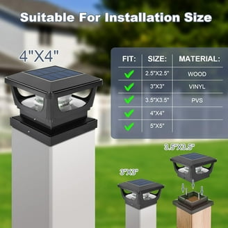 Low Voltage LED Pathway Lights 6 Pack & Solar Fence Post Lights 4 Pack - Black Outdoor Landscape Lighting