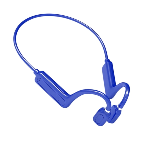 Bone Conduction Headphones, IPX8 Waterproof Swimming Headphones, Open Ear Headphones with MP3 Mode 32GB Memory Up to 12 Hours Playtime, Bluetooth 6.0 Earbuds Secure Fit for Running - Blue