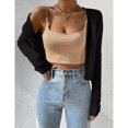 thumbnail image 2 of Women's Open-Front Cropped Knit Cardigan, Long Sleeve Lightweight Sweater, 2 of 5