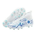 thumbnail image 6 of OnyxTrek Kids High Top Soccer Shoes Softball Shoes FG AG Boys Girls Football Shoes Lightweight Professional Athletic Training, 6 of 8