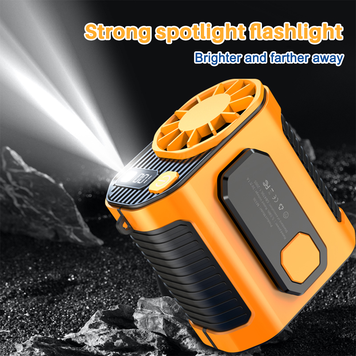 Cool Clip Fan Under Shirt, Ergonable Cool Clip Waist Fan, Shirt Fan Clip Outdoor, Powerful Undershirt Fan 5000mAh Edurance, Outdoor Cooling Fan for Running/Climing/Hiking/Camping (Orange)
