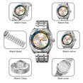thumbnail image 3 of SKMEI Watch for Men, Round Quartz Watch with Date Display, Stainless Steel Band, 3 of 6
