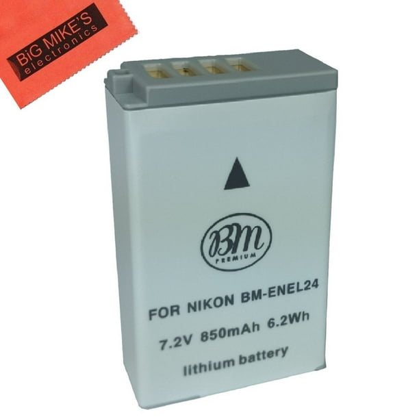 BM Premium EN-EL24 Batterie pour Appareil Photo Numérique Nikon 1 J5, DL18-50, DL24-85