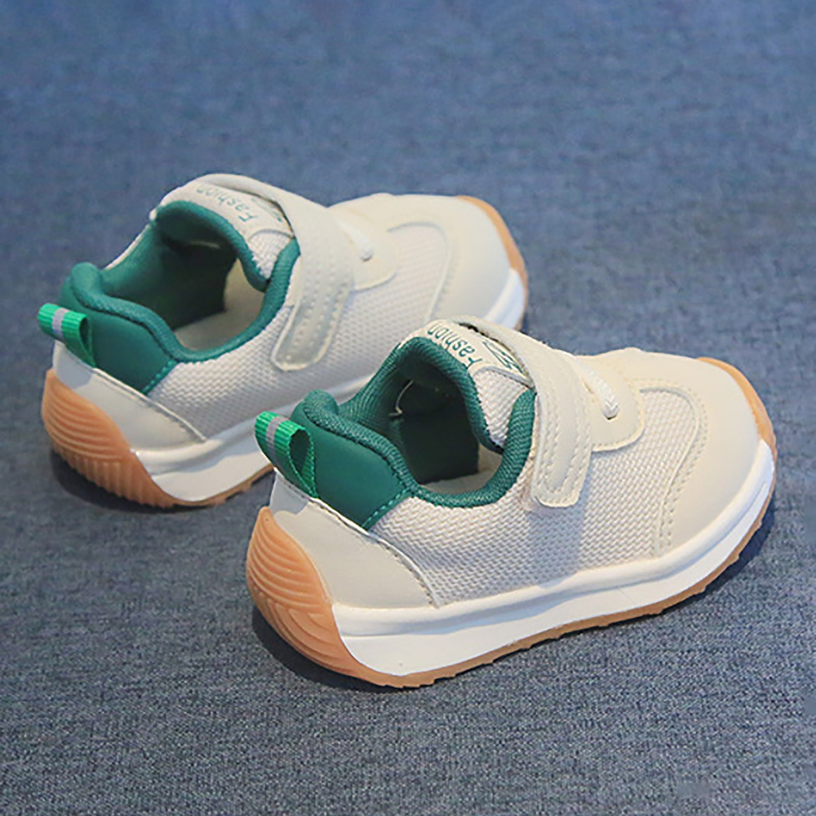 Baby Walking Shoes Kids Fashion Solid Versatile Dual Mesh Breathable Non Functional Sports Shoes Toddler Sneakers Green 2 Years-2.5 Years