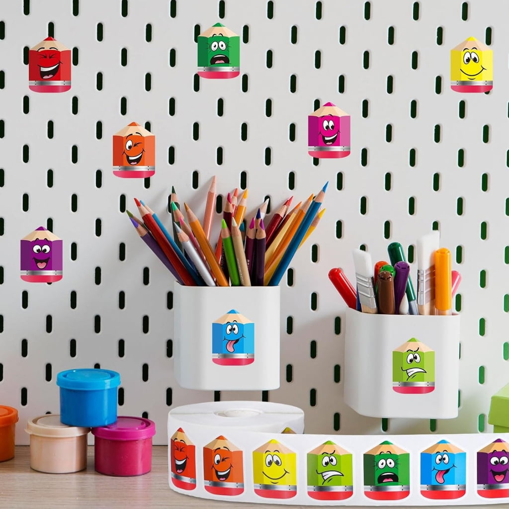 MOMOJIA 500Pcs Expression Sticker Roll Set for Educational Toys and Art Supplies