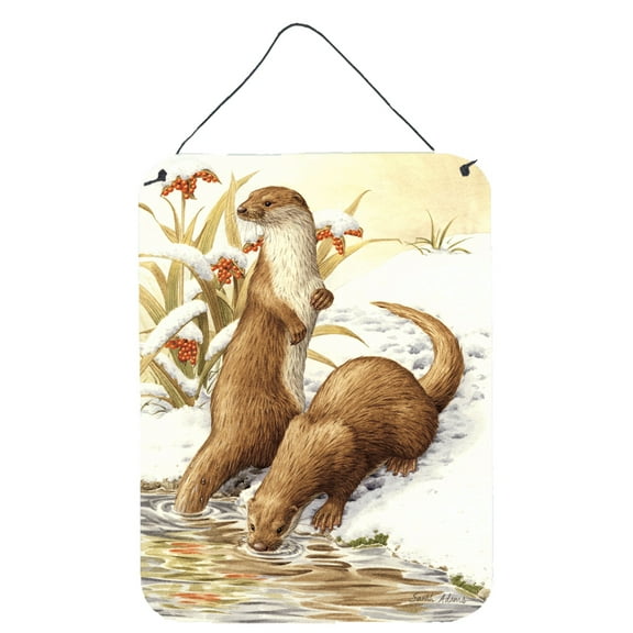 Otters and Gladon Irises Wall or Door Hanging Prints