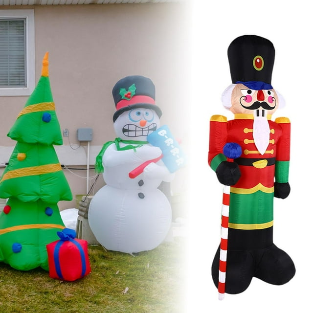 Cascanueces Inflable de Navidad perfecl para Fiestas Valla Porche Luz LED Incorporada