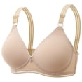 thumbnail image 3 of Kureaily Women's Comfortable Thin Chest Show Small Gathered Breathable Comfortable No Steel Ring Uphold Anti Drop Bra Padded Bras, 3 of 3