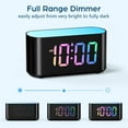 thumbnail image 4 of Rainbow Alarm Clock for Bedroom, Large Display with Dimmer, Large Night Light with 7 Colors, Dual Alarm, True Battery Backup, Colorful Clock for Kids,Teens, 4 of 7