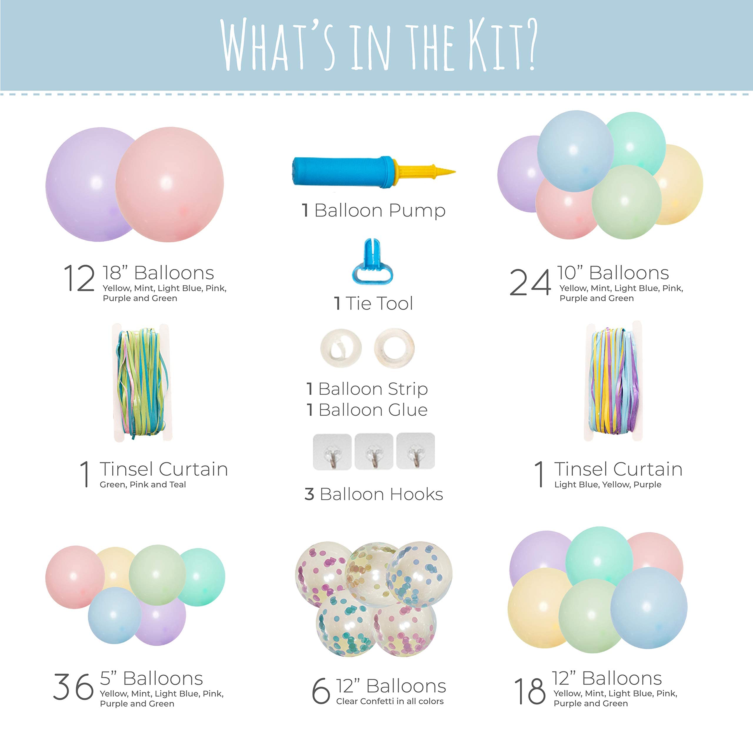 Pastel Balloons Arch Garland Kit … curated on LTK