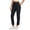 Black, variant on Women's Casual Pants, High Waist Elastic Waist Sporty Pants with Zippered Pockets, Comfortable for Hiking, Golf, Daily Commute, and Travel Activities, Breathable & Durable-Black