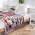 thumbnail image 6 of Custom Blanket with Photos Text Personalized Blankets for Adults-Customized Picture Blanket Throw for Dad Mom Woman Friends Couple Boyfriend Girlfriend Mom Best Friend on Fathers Mothers Day 50"X40", 6 of 6