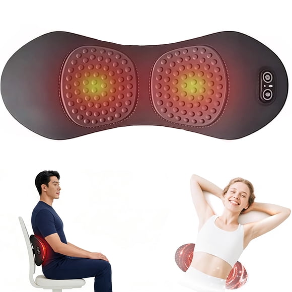 3 in 1 Back Massager, Triple Fusion with Heat, Vibration & Traction Lifting for Sciatica, Relieve waist