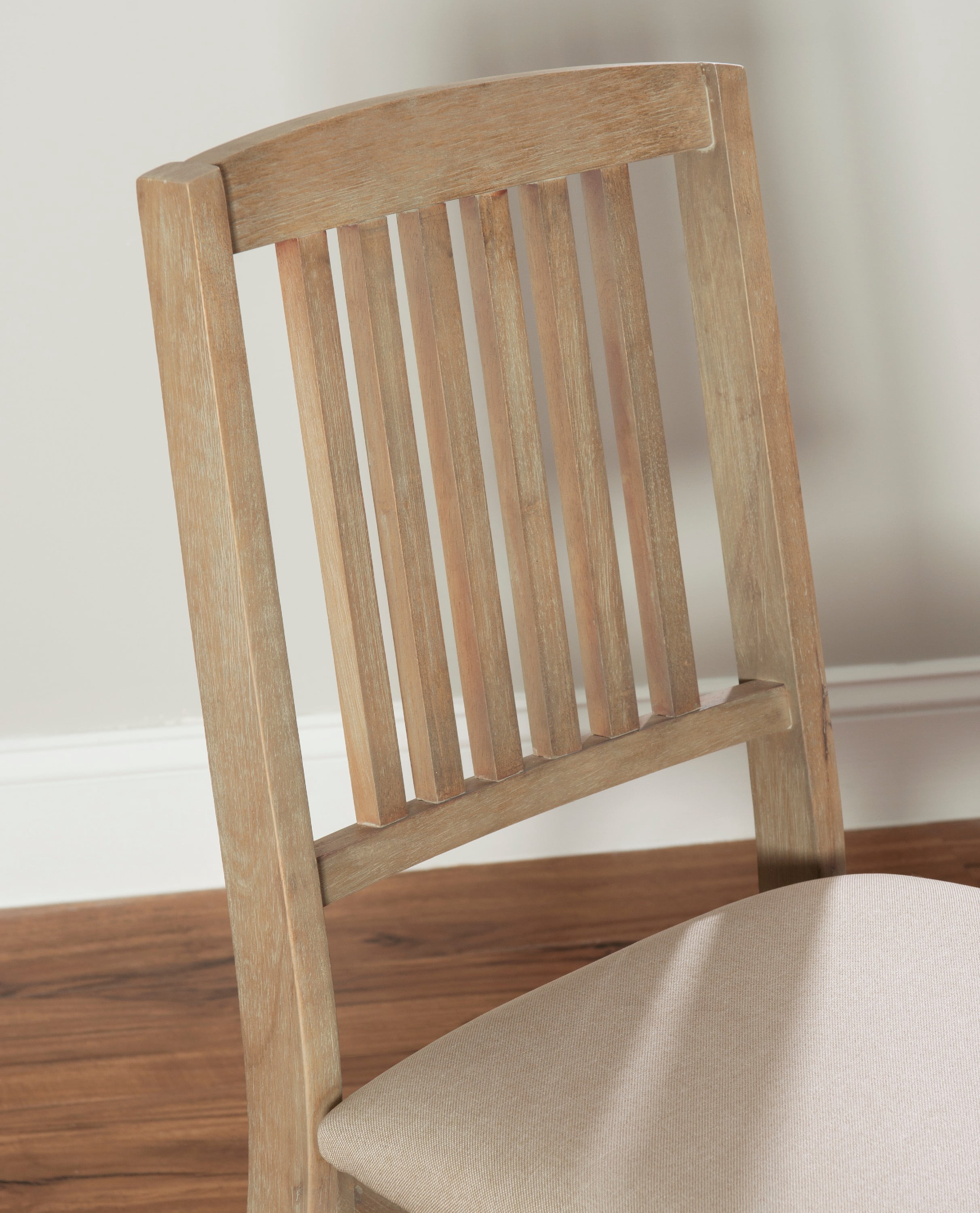Linon Lafitte Folding Dining Chair, Set of 2, Graywash/Beige