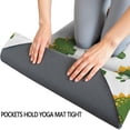 thumbnail image 3 of Green Dinosaurs Classic Ferns Hot Yoga Mat Towel Non Slip for Hot Yoga - Quick-Drying Yoga Mat Cover with 4 Corner Pockets with Travel Bag - Hot Yoga Towel Non Slip 70"x26", 3 of 6