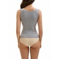 thumbnail image 3 of Women's Wide Strap Camisoles with Built-In Padded Bras Casual Tank Tops S Grey, 3 of 5