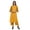 Mustard Yellow, variant on Ethnic Printed Palazzo Round Neck Kurta Set Cotton Slub Women Plus Size
