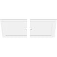 thumbnail image 2 of 32"W x 16"H x 2"ID x 11"C x 1"P Rectangle Architectural Grade PVC Contemporary Ceiling Medallion, Two Piece, 2 of 11