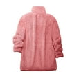thumbnail image 5 of gbyLJF Solid Color Coat for Women Double-sided Fleece Long Sleeve Lapel Outwear Loose Comfor Zipper Jacket with Pockets, 5 of 6