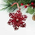 thumbnail image 5 of Xecvkr Burgundy Bow Christmas Decoration Flocking Hanging Tree Ornament Lightweight Colorful Festive Party Scene Decor 6.89in 1pc, 5 of 6