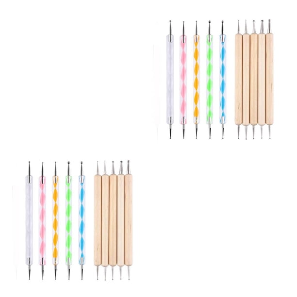 Vogacara 1 Juego de bolígrafos para puntear, dibujo profesional, juego de tallado de pintura, herramientas de manicura de diseño DIY, pluma de Type2 NO2 Vogacara CBP229644