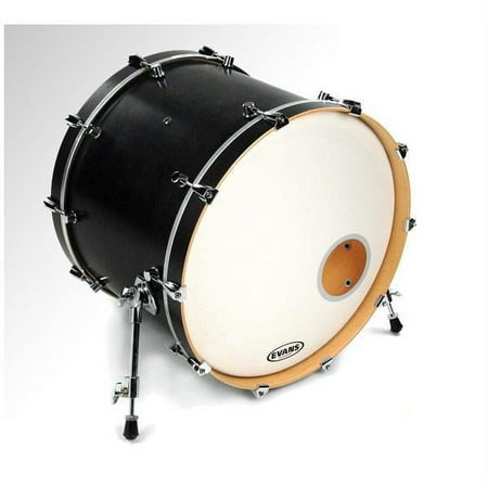 EVANS EQ3 Coated White Resonant Bass Drum Head 20 in.