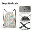 thumbnail image 4 of Honeii Zebra Colourful Print Drawstring Backpack,Drawstring Bags String Backpack Gym Cinch Sack Backpack Sport Bag Draw-Medium, 4 of 6