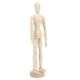 thumbnail image 1 of Mini maniquí de madera de 16 pulgadas, flexible, giratorio, para dibujar bocetos, figuras de madera, modelos articulados, rompecabezas, juguetes, decoraciones para el hogar, 1 of 15