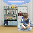 thumbnail image 3 of Metal Kids Bookshelf & Toy Organizer - Montessori Toddler Book Rack, Baby Sling Shelf Nursery Playroom Storage - Space-Saving Display Shelf for Classroom Library Boys Girls, 3 of 11