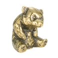 thumbnail image 4 of Figura de oso de latón, retro, decoración del hogar Pet de té estatua de metal pequeño, figura de animales de decoración de escritorio para centro de, 4 of 10