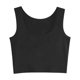 thumbnail image 4 of Camiseta de cuello redondo y manga corta para mujer - Poliéster de color liso - Versátil con vaqueros/pantalones para el uso diario, 4 of 4