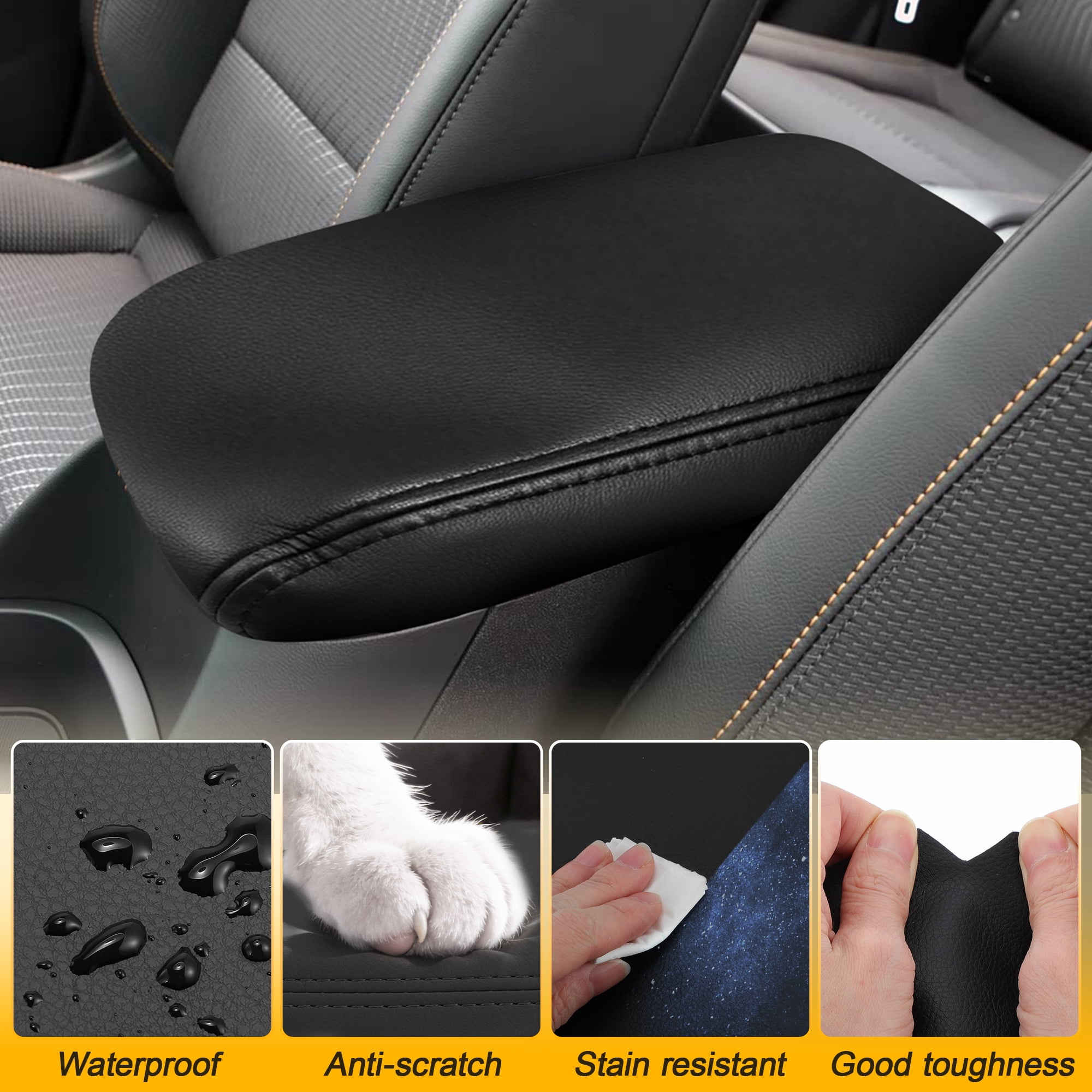 Unique Bargains Console Armrest Cover for Chevy Equinox 2010-2017 Auto Leather