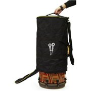 Basic Beat BB1427 Medium Tube Drum Bag - Drum Protection & Storage Case, Red Trim, 12-inch Diameter