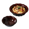 thumbnail image 1 of Qeeadeea Small Round Baking Dish Set Of 2, Colorful Ceramic Casserole Dish, Round Ceramic Pie Plate-red-14cm and 17cm, 1 of 7