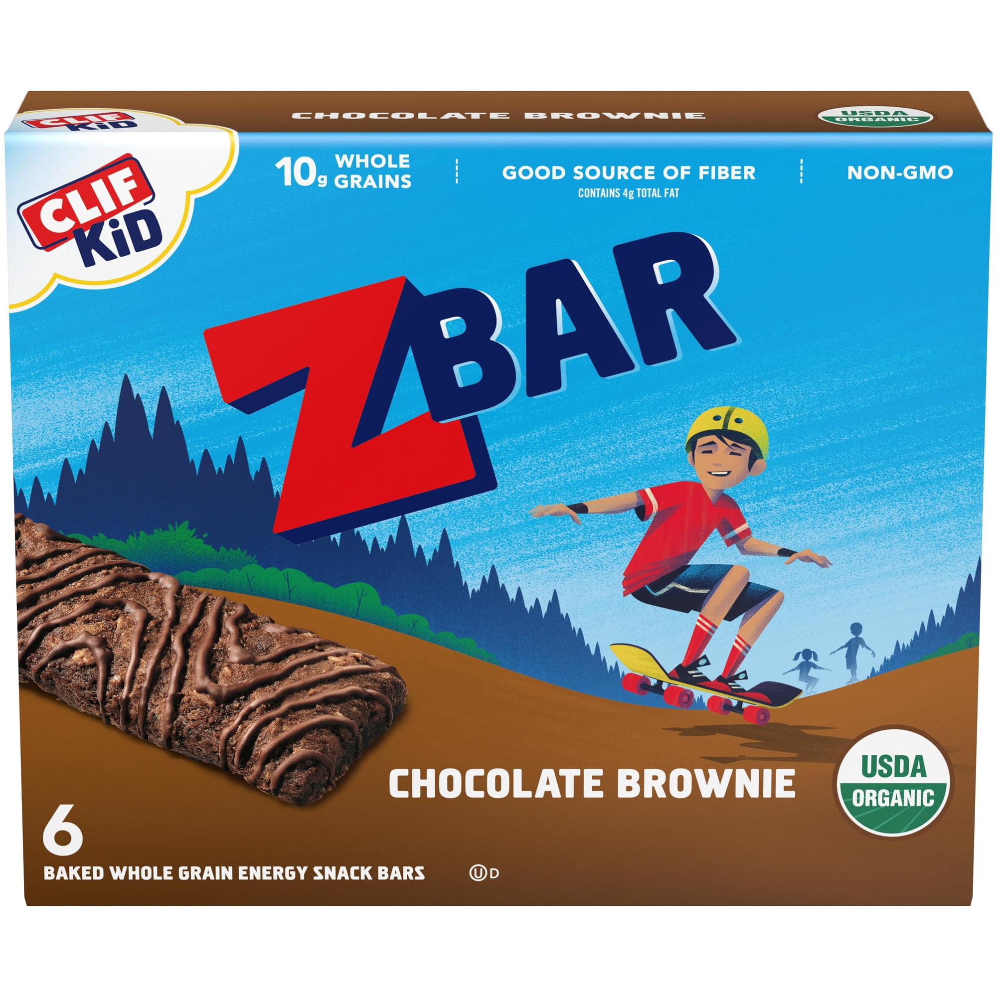 Pack of 2 - Clif Kid Zbar - Chocolate Brownie - Soft Baked Whole Grain Snack Bars - Usda Organic - Non-Gmo - Plant-Based - 1.27 Oz. (6 Pack) Packaging May Vary