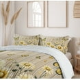 thumbnail image 6 of Ambesonne Rustic Duvet Cover Set, Cottagecore Sunflower Vibes, Calking, Dark Green and Yellow, 6 of 6